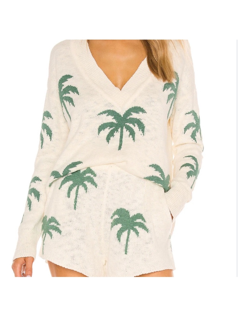 Show me your Mumu Cream Green Palm Tree knie set - Picture 2 of 9